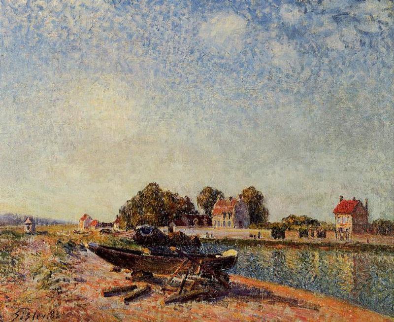 The Loing em Saint Mammes (Alfred Sisley) - Reprodução com Qualidade Museu