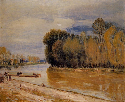 O Canal Loing (Alfred Sisley) - Reprodução com Qualidade Museu