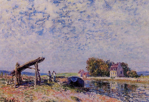 Canal Loing em Saint Mammes (Alfred Sisley) - Reprodução com Qualidade Museu