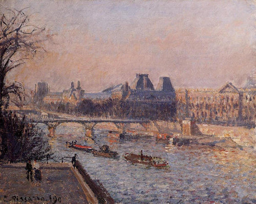O Louvre, Tarde (Camille Pissarro) - Reprodução com Qualidade Museu