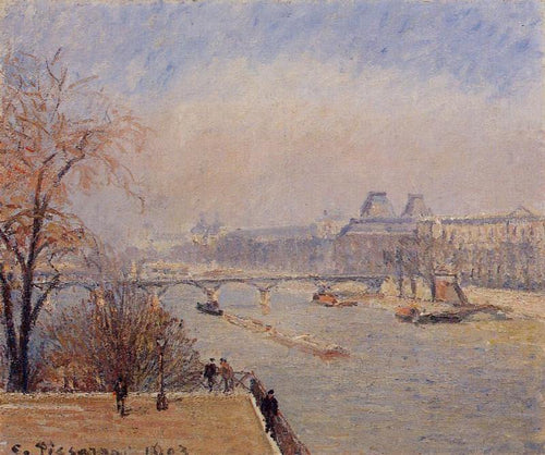 O Louvre, Manhã (Camille Pissarro) - Reprodução com Qualidade Museu