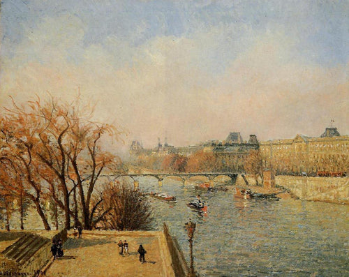 O Louvre, Morning Sun (Camille Pissarro) - Reprodução com Qualidade Museu