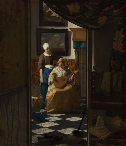 A carta de amor (Johannes Vermeer) - Reprodução com Qualidade Museu