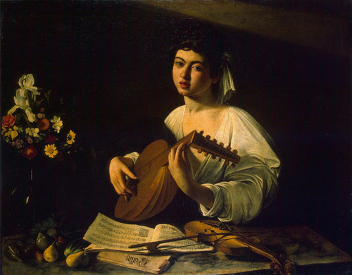 O tocador de alaúde (Caravaggio) - Reprodução com Qualidade Museu