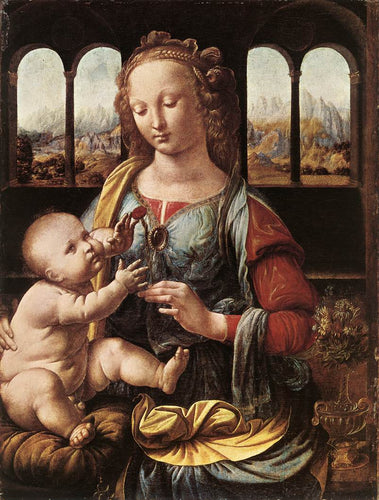 A Madonna do Cravo (Leonardo da Vinci) - Reprodução com Qualidade Museu