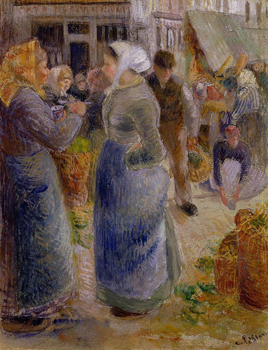 O mercado (Camille Pissarro) - Reprodução com Qualidade Museu