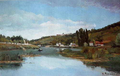 The Marne At Chennevieres (Camille Pissarro) - Reprodução com Qualidade Museu
