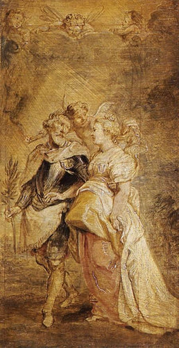 O casamento de Henri IV da França e Marie De Medici (Peter Paul Rubens) - Reprodução com Qualidade Museu
