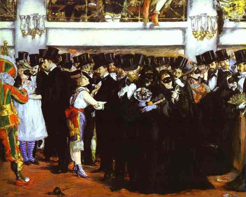 Baile de máscaras na ópera (Edouard Manet) - Reprodução com Qualidade Museu