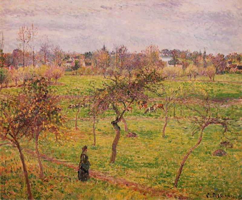 The Meadow At Eragny (Camille Pissarro) - Reprodução com Qualidade Museu