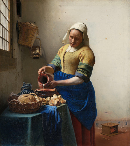 A leiteira (Johannes Vermeer) - Reprodução com Qualidade Museu