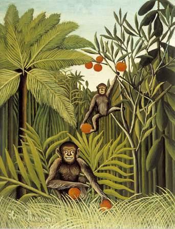 Os macacos na selva (Henri Rousseau) - Reprodução com Qualidade Museu