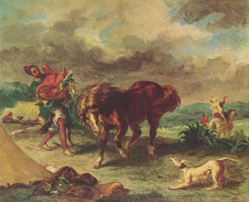 O marroquino e seu cavalo (Eugene Delacroix) - Reprodução com Qualidade Museu