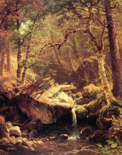 The Mountain Brook (Albert Bierstadt) - Reprodução com Qualidade Museu