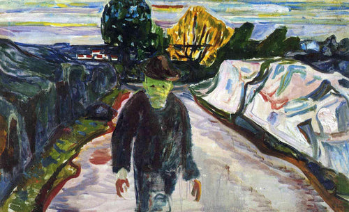 O assassino (Edvard Munch) - Reprodução com Qualidade Museu