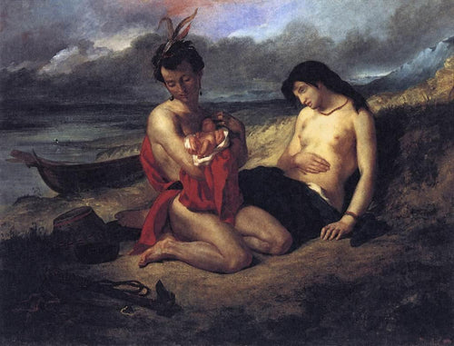 The Natchez (Eugene Delacroix) - Reprodução com Qualidade Museu