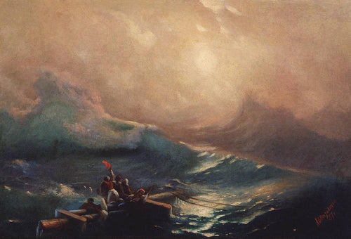 A nona onda - estudo (Ivan Aivazovsky) - Reprodução com Qualidade Museu