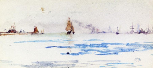 O mar do norte (James Abbott McNeill Whistler) - Reprodução com Qualidade Museu