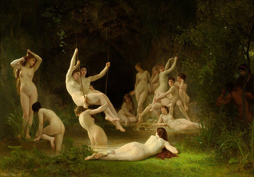 O ninfeu (William-Adolphe Bouguereau) - Reprodução com Qualidade Museu