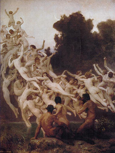 The Oreads (William-Adolphe Bouguereau) - Reprodução com Qualidade Museu