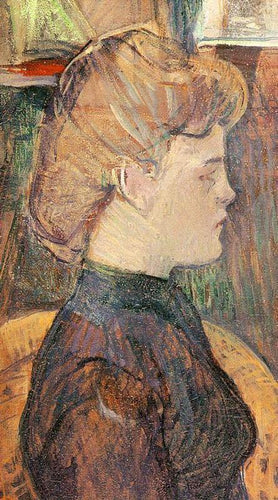 A modelo dos pintores Helene Vary no estúdio (Henri de Toulouse-Lautrec) - Reprodução com Qualidade Museu