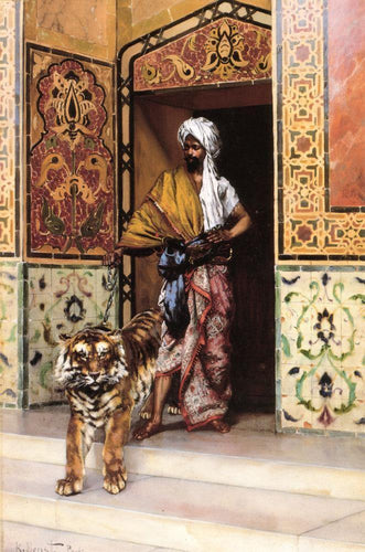 O tigre favorito dos pashas (Rudolf Ernst) - Reprodução com Qualidade Museu