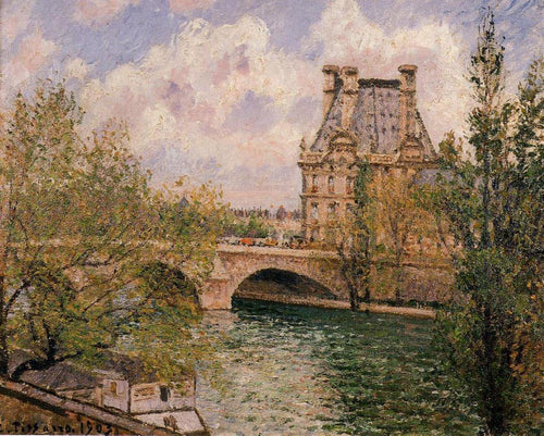 O Pavilhão De Flore e o Pont Royal (Camille Pissarro) - Reprodução com Qualidade Museu