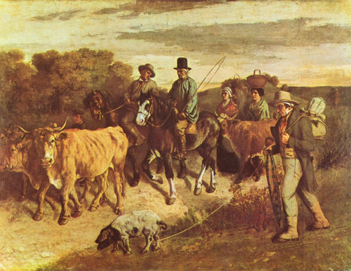 Os camponeses de Flagey retornando da feira