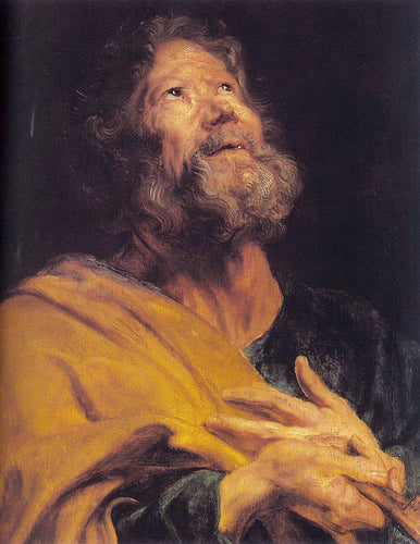 O Apóstolo Penitente Pedro (Anthony van Dyck) - Reprodução com Qualidade Museu