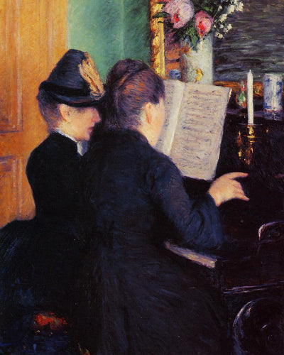 A lição de piano (Gustave Caillebotte) - Reprodução com Qualidade Museu