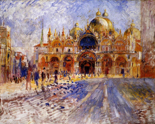 A Piazza San Marco, Veneza (Pierre-Auguste Renoir) - Reprodução com Qualidade Museu