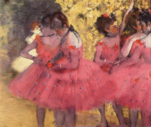 As dançarinas cor-de-rosa antes do balé (Edgar Degas) - Reprodução com Qualidade Museu