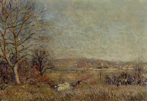 Planície de Veneux, vista de Sablons (Alfred Sisley) - Reprodução com Qualidade Museu