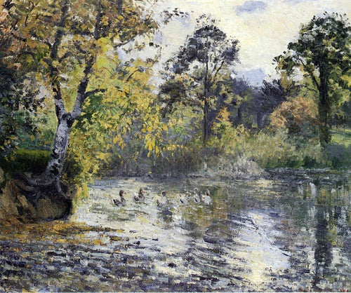 A lagoa em Montfoucault (Camille Pissarro) - Reprodução com Qualidade Museu
