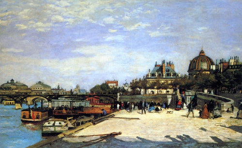 A Pont Des Arts e o Institut De France (Pierre-Auguste Renoir) - Reprodução com Qualidade Museu