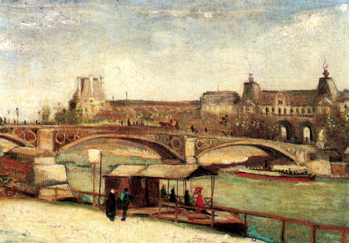 Pont du Carrousel com Louvre (Vincent Van Gogh) - Reprodução com Qualidade Museu