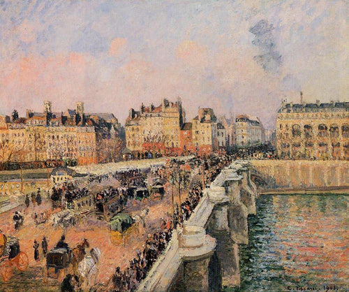 The Pont Neuf, Tarde (Camille Pissarro) - Reprodução com Qualidade Museu