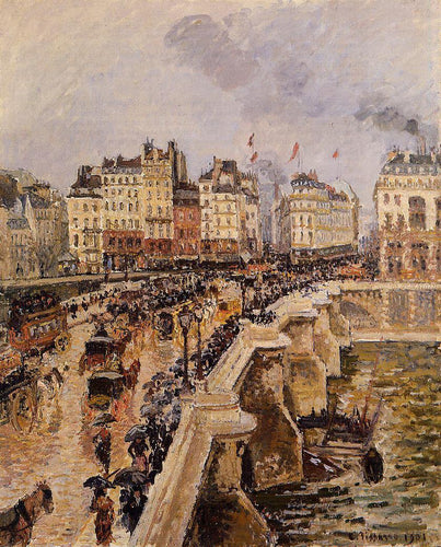The Pont Neuf, tarde chuvosa (Camille Pissarro) - Reprodução com Qualidade Museu