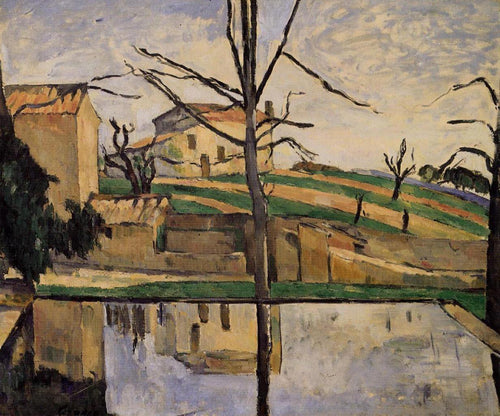 A piscina de Jas De Bouffan (Paul Cézanne) - Reprodução com Qualidade Museu
