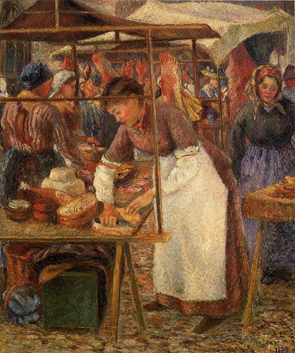 O açougueiro de porco (Camille Pissarro) - Reprodução com Qualidade Museu