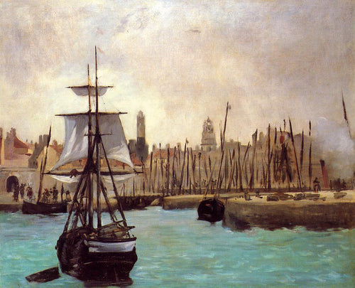 O porto de bordeaux (Edouard Manet) - Reprodução com Qualidade Museu