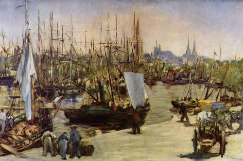 O porto de bordeaux (Edouard Manet) - Reprodução com Qualidade Museu