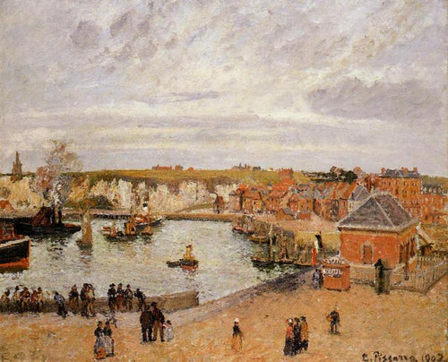 The Port Of Dieppe (Camille Pissarro) - Reprodução com Qualidade Museu