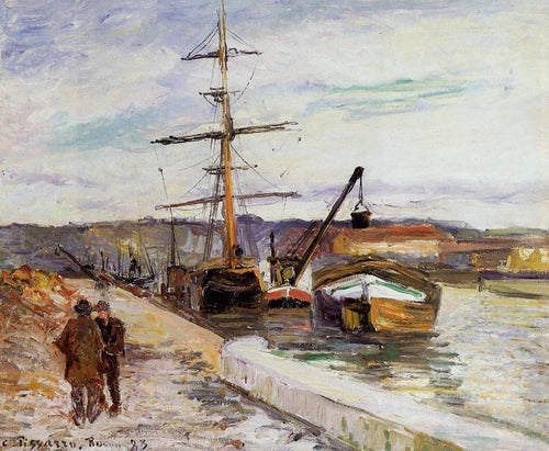O porto de Rouen (Camille Pissarro) - Reprodução com Qualidade Museu
