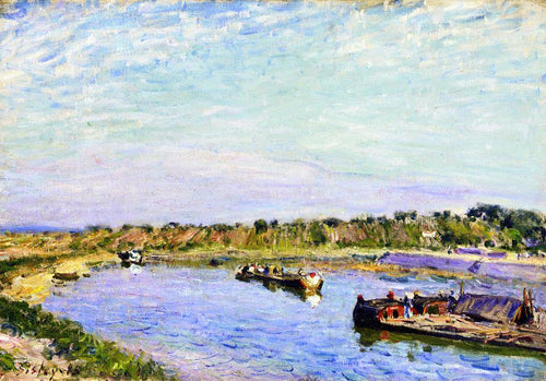 O Porto de São Mamede, Manhã (Alfred Sisley) - Reprodução com Qualidade Museu