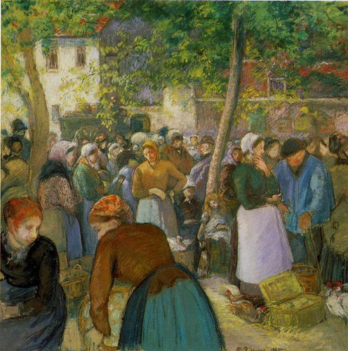 O Mercado de Aves (Camille Pissarro) - Reprodução com Qualidade Museu