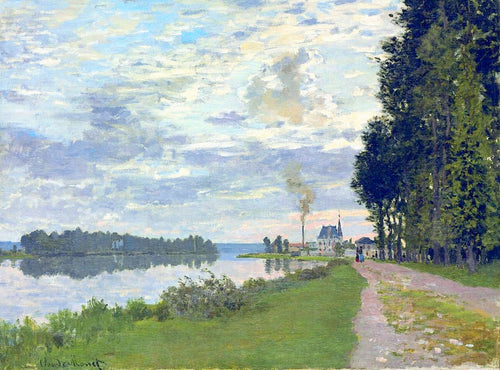 The Promenade At Argenteuil (Claude Monet) - Reprodução com Qualidade Museu