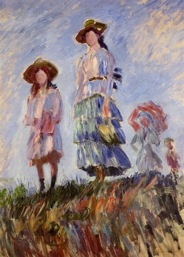 O Estudo Promenade (Claude Monet) - Reprodução com Qualidade Museu