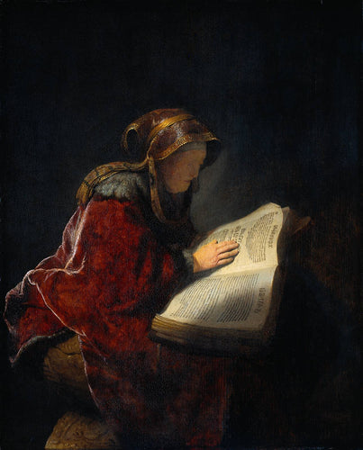 A Profetisa Anna - Mãe de Rembrandts (Rembrandt) - Reprodução com Qualidade Museu