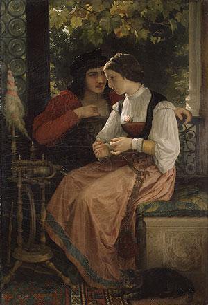 A proposta (William-Adolphe Bouguereau) - Reprodução com Qualidade Museu